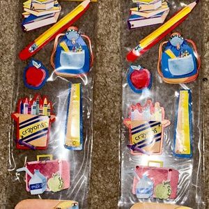 School themed, scrapbooking supplies, stickers, enhancements